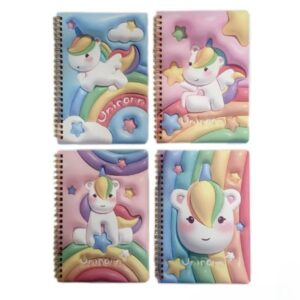 3D Unicorn spiral diary