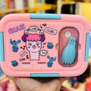 Bento style Lunch box with foldable spoon
