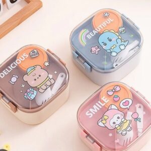 Cartoon Print stainless steel lunch box